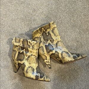 Isabel Marant Snake Print Heeled Boots